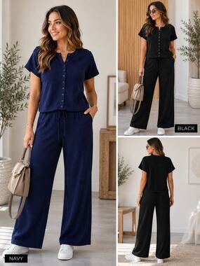 Dreamer Ribbed Knit Two-Piece Lounge Set
